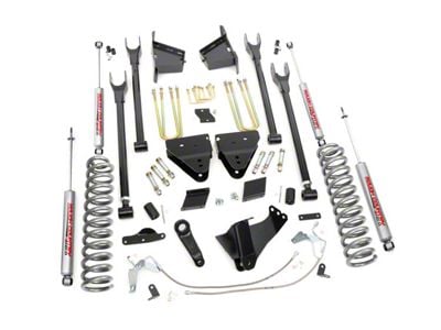 Rough Country 6-Inch 4-Link Suspension Lift Kit with Premium N3 Shocks (15-16 4WD 6.7L Powerstroke F-250 Super Duty w/o Factory Overload Springs)
