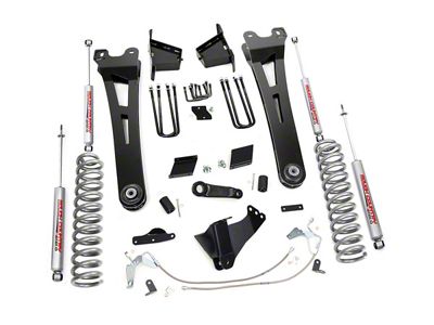 Rough Country 6-Inch Radius Arm Suspension Lift Kit with Premium N3 Shocks (15-16 4WD 6.7L Powerstroke F-250 Super Duty)