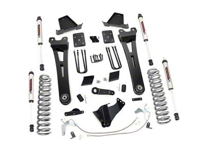 Rough Country 6-Inch Radius Arm Suspension Lift Kit with V2 Monotube Shocks (11-14 4WD 6.7L Powerstroke F-250 Super Duty)