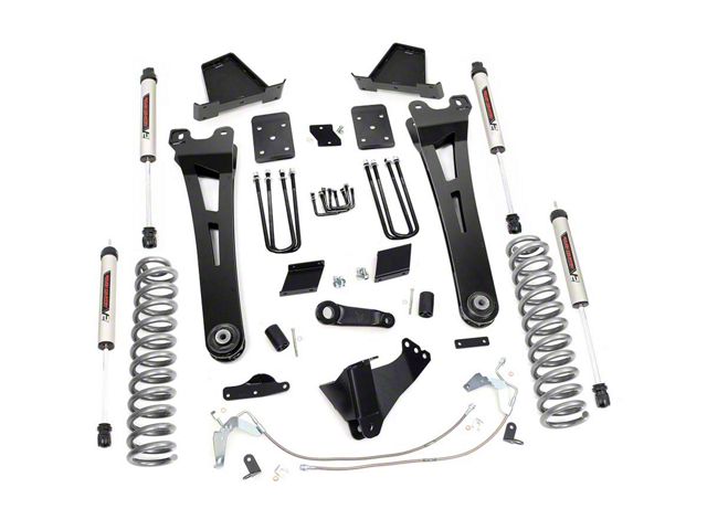 Rough Country 6-Inch Radius Arm Suspension Lift Kit with V2 Monotube Shocks (15-16 4WD 6.7L Powerstroke F-250 Super Duty)