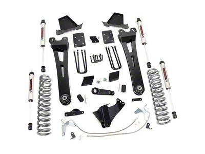 Rough Country 6-Inch Radius Arm Suspension Lift Kit with V2 Monotube Shocks (15-16 4WD 6.7L Powerstroke F-250 Super Duty)