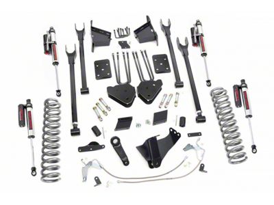 Rough Country 6-Inch 4-Link Suspension Lift Kit with Vertex Reservoir Shocks (15-16 4WD 6.7L Powerstroke F-250 Super Duty w/o Factory Overload Springs)