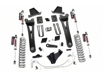 Rough Country 6-Inch Radius Arm Suspension Lift Kit with Vertex Reservoir Shocks (15-16 4WD 6.7L Powerstroke F-250 Super Duty w/ Factory Overload Springs)