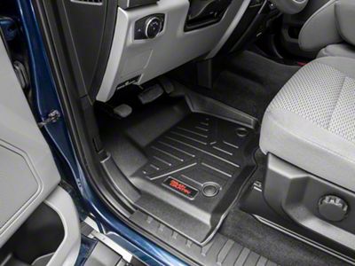 Rough Country Heavy Duty Front and Rear Floor Mats; Black (17-25 F-250 Super Duty SuperCrew w/ Bucket Seats)