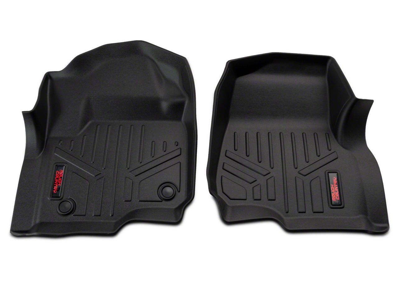 Rough Country F250 Super Duty Heavy Duty Front and Rear Floor Mats; Black M51712 (1724 F250