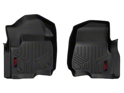 Rough Country Heavy Duty Front Over the Hump Floor Mats; Black (17-25 F-250 Super Duty)