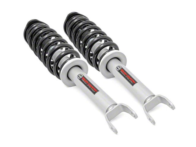 6 Inch Shock Struts Rough Country Suspension RAM 1500 N3 Loaded Front Struts for 6-Inch ...