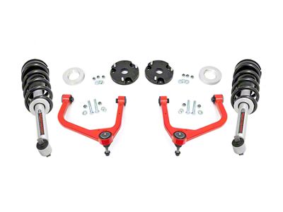 Rough Country Suspension 3.50-Inch Front Leveling Lift Kit with Lifted N3 Struts; Red (21-24 4WD Tahoe w/o Adaptive Air Ride or MagneRide, Excluding High Country & Premier)