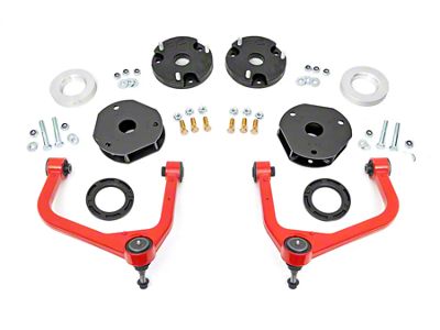 Rough Country 3.50-Inch Upper Control Arm Suspension Lift Kit; Red (21-24 4WD Tahoe w/o MagneRide, Excluding Z71)