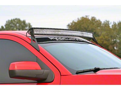 Rough Country 54-Inch Curved LED Light Bar Upper Windshield Mounting Brackets (15-20 Tahoe)