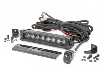 Rough Country 8-Inch Black Series Cool White DRL LED Light Bar; Spot Beam (Universal; Some Adaptation May Be Required)