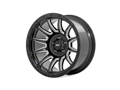 Rough Country 90 Series Gloss Black with Machined Spokes 6-Lug Wheel; 18x9; -12mm Offset (21-25 Tahoe)