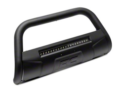 Rough Country Bull Bar with 20-Inch Black Series LED Light Bar; Black (07-20 Tahoe)
