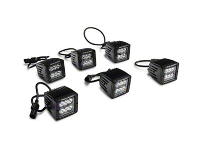 Rough Country Black Series Triple LED Fog Light Kit (17-20 F-150 Raptor)
