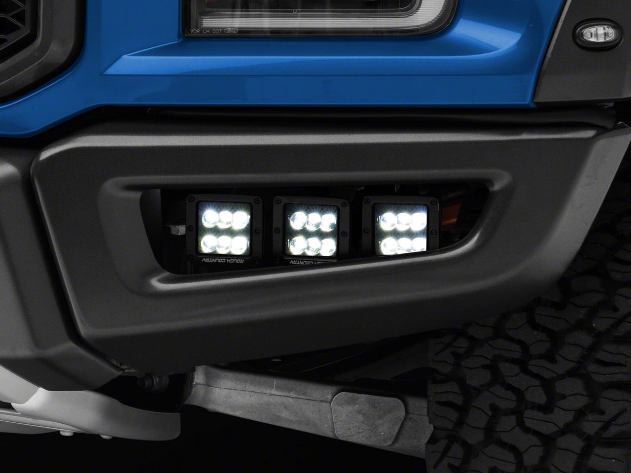 Rough Country 3" Wide Angle LED Ditch Light Kit For 2015-2023 Ford F-150 - 71033 Off-Road Lighting - View #4