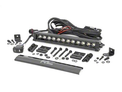 Rough Country 12-Inch Black Series Single Row Amber DRL LED Light Bar; Spot Beam (Universal; Some Adaptation May Be Required)