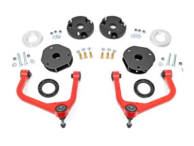 Rough Country 3.50-Inch Upper Control Arm Suspension Lift Kit; Red (21-25 4WD Yukon w/o MagneRide, Excluding Z71)