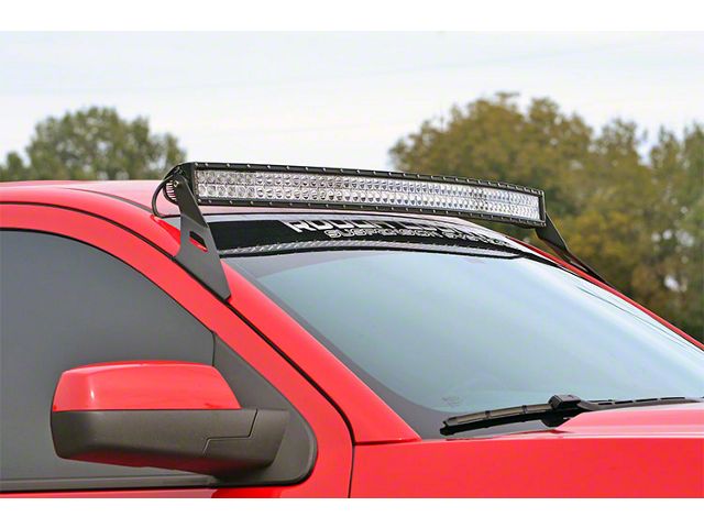 Rough Country 54-Inch Curved LED Light Bar Upper Windshield Mounting Brackets (15-20 Yukon)