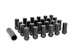 Rough Country Black 7-Spline Lug Nut Kit; M14 x 1.5; Set of 24 (07-25 Yukon)
