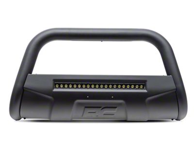 Rough Country Bull Bar with 20-Inch Black Series LED Light Bar; Black (07-20 Yukon)