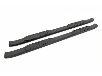 Rough Country Oval Nerf Side Step Bars; Black (21-23 Yukon)