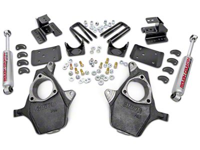 Rough Country Spindle Lowering Kit; 2-Inch Front / 4-Inch Rear (07-13 2WD Silverado 1500)
