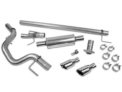Roush Single Exhaust System with Polished Tips; Side Exit (15-20 2.7L EcoBoost F-150)
