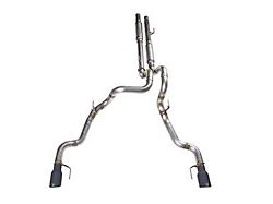 Roush Dual Exhaust System with Black Stain Tips; Rear Exit (17-20 F-150 Raptor)