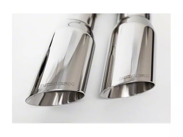 Roush Active-Ready Single Exhaust System with Polished Tips; Side Exit (21-24 5.0L F-150, Excluding Tremor)