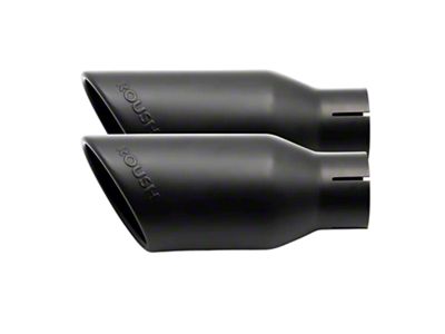 Roush Dual Exhaust Tips; 4-Inch; Black (15-25 F-150 w/ Roush Exhaust System)