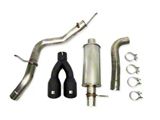 Roush Single Exhaust System with Black Y-Pipe Tip; Side Exit (19-23 Ranger)