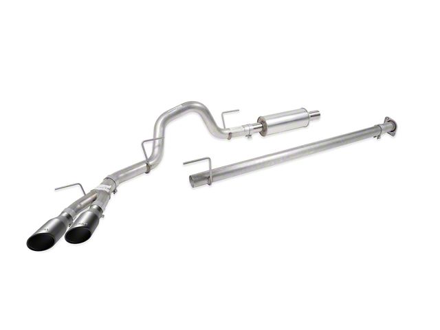 Roush Single Exhaust System with Black Tips; Side Exit (15-17 3.5L V6 F-150)