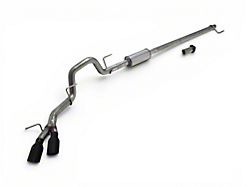 Roush Single Exhaust System with Black Tips; Side Exit (15-20 5.0L F-150)