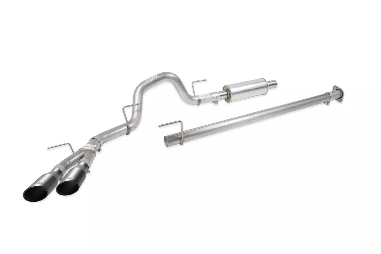 Roush Single Exhaust System with Black Y-Pipe Tip; Side Exit (11-14 5.0L F-150)