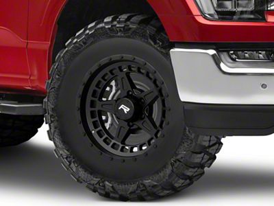 Rovos Wheels Hoek Matte Black 6-Lug Wheel; 17x9; -6mm Offset (21-25 F-150)