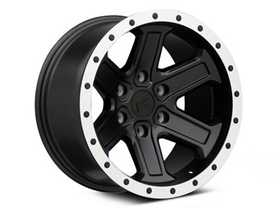 Rovos Wheels Tenere Matte Black with Machined Lip 6-Lug Wheel; 17x9; -15mm Offset (21-23 Tahoe)