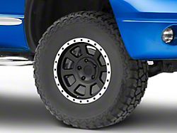 Rovos Wheels Kalahari Matte Black with Machined Lip 5-Lug Wheel; 17x9; -6mm Offset (02-08 RAM 1500, Excluding Mega Cab)
