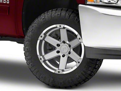 Rovos Wheels Danakil Charcoal with Machined Lip 6-Lug Wheel; 18x9; 0mm Offset (07-13 Silverado 1500)