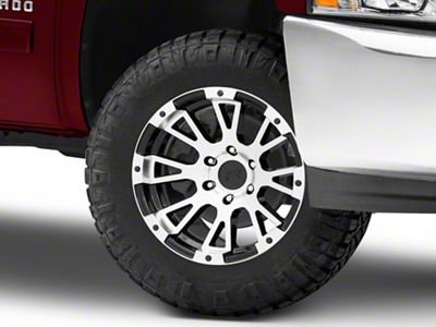 Rovos Wheels Karoo Gloss Black with Machined Lip 6-Lug Wheel; 18x9; 0mm Offset (07-13 Silverado 1500)