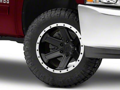 Rovos Wheels Tenere Matte Black with Machined Lip 6-Lug Wheel; 18x9; -9mm Offset (07-13 Silverado 1500)