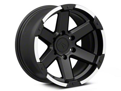 Rovos Wheels Danakil Matte Black with Machined Lip 6-Lug Wheel; 17x9; -6mm Offset (07-14 Tahoe)