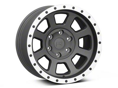 Rovos Wheels Kalahari Charcoal with Machined Lip 6-Lug Wheel; 17x9; -6mm Offset (07-14 Tahoe)