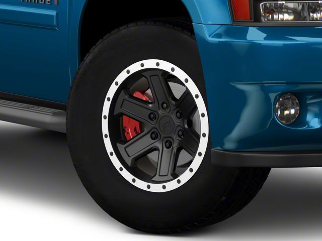 Rovos Wheels Tenere Matte Black with Machined Lip 6-Lug Wheel; 18x9; -9mm Offset (07-14 Tahoe)