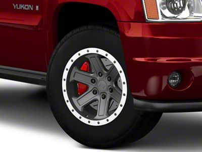 Rovos Wheels Tenere Charcoal with Machined Lip 6-Lug Wheel; 18x9; -9mm Offset (07-14 Yukon)