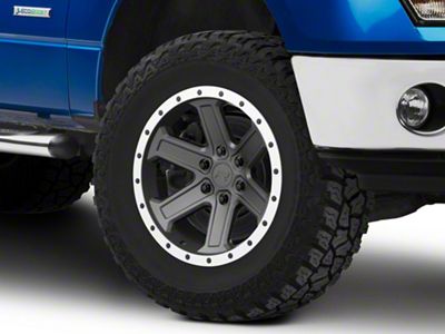 Rovos Wheels Tenere Charcoal with Machined Lip 6-Lug Wheel; 18x9; 0mm Offset (09-14 F-150)