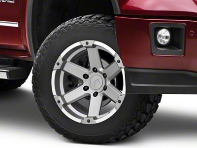Rovos Wheels Danakil Charcoal with Machined Lip 6-Lug Wheel; 17x9; -6mm Offset (14-18 Sierra 1500)