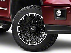 Rovos Wheels Guban Gloss Black Machined 6-Lug Wheel; 20x9; -6mm Offset (14-18 Sierra 1500)