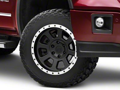 Rovos Wheels Kalahari Matte Black with Machined Lip 6-Lug Wheel; 18x9; -6mm Offset (14-18 Sierra 1500)