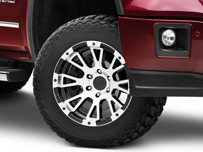 Rovos Wheels Karoo Gloss Black with Machined Lip 6-Lug Wheel; 18x9; 0mm Offset (14-18 Sierra 1500)