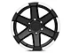 Rovos Wheels Danakil Matte Black with Machined Lip 6-Lug Wheel; 17x9; -6mm Offset (14-18 Silverado 1500)